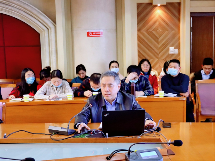 副校院长王鹏程宣讲党的十九届六中全会精神
